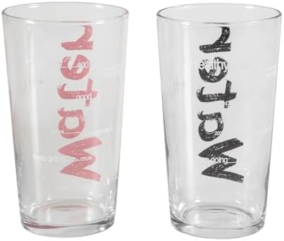 Water Bardak 570 ml 2'li Set Siyah & Pembe