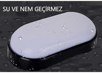 Banyo Tavan Lambası 20W Oval Balkon Tavan Lambası 6400K Beyaz LED Işık Teras Duvar Lambası (Siyah)