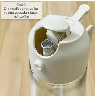 1 Adet 450 Ml 2'Si 1 Arada Y21 Sprey Tasarım Yağ Dispenseri Yağlık Yağ Şişesi,Şeffaf