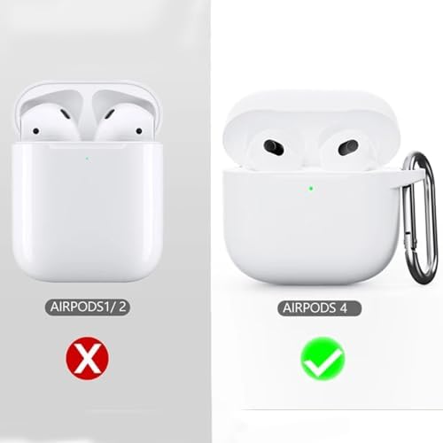 4 ile uyumlu 4. Nesil AirP-ods Kılıf 2024 Professional Termoplastik Soft Kancalı Tam Kaplayan Halcyon Kılıf 4 ile uyumlu Kapak