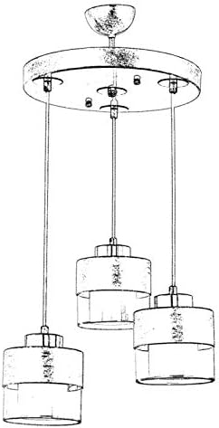 AV-60193-3T-KRM Krem Boyalı Modern Avize E27 Metal Cam 40cm