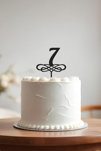 7. Yaş Doğum Günü Pastası Süsleme, Pasta Süsü, Yeniden Kullanılabilir, OCT27