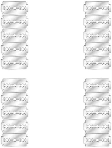 ® Manuel Geleneksel Tıraş Makinesi Seti 5 Adet Paslanmaz Çelik Yaprak Jilet Bıçağı Hediyeli (Yedek Bıçak, 20 Adet Perma-Sharp)