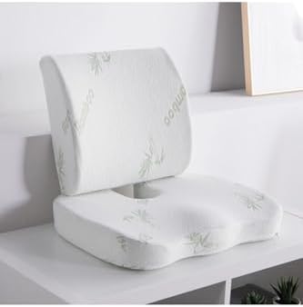 Whiteblanco Bambu Kılıflı Oturma Minderi Ve Sırt Yastığı Seti