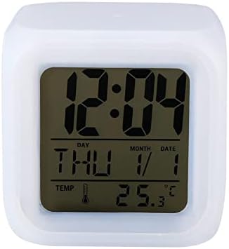 7 Renk Değiştiren Alarmlı Dijital Küp Saat