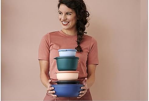 - Multi Bowl Cirqula Round - Kapaklı saklama kabı - Buzdolabı, mikrodalga fırın ve saklama kabı olarak hava geçirmez saklama kutusu olarak uygundur - 750 ml - Green