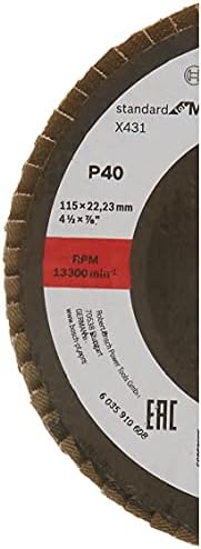 - 115 mm 40 Kum Standard Seri AlOX Flap Disk, Gri