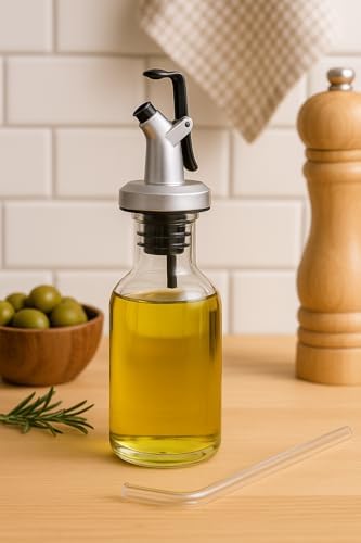 4'lü Şişe Akıtma Tıpası – Otomatik Kapanan Dökme Başlığı, Sızdırmaz, Ölçekli, Profesyonel ve Ev Kullanımı İçin, Yağ, Sirke, Alkol Uyumlu