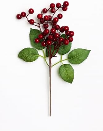 Yapay Çiçek Kırmızı Kokina Demetİ Kokina Çiçeği Yılbaşı Süsü Yılbaşı Ağacı Süsü Lüx Hediyesi