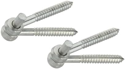 N131-136 295 Çinko Kaplı Vidalı Kanca/Göz Menteşeleri, 2 Paket, 1/2" x 4"