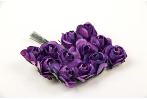 - Yapay Çiçek Mor Kağıt Gül 1 demet