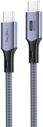 Veggieg 100W 5A USB3.2 Gen 2 20 Gbps 8K 60Hz Type-C Görüntü Şarj ve Data Kablosu 3 Metre