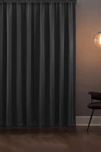 Blackout Işık Geçirmez Fon Perde Füme Pilesiz Ekstraforlu Karartma Güneşlik 100x200