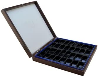 Orta Boy Metal -Sparta Satranç Takımı Antik ve Ceviz Desenli Sandıklı MDF Tahtası (36x36x6 cm.)