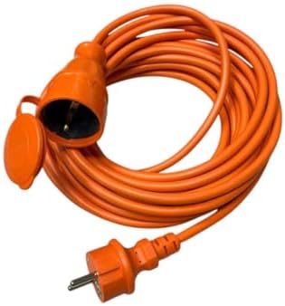 20 Metre Seyyar Uzatma Kablosu – 3x1.5mm² Kablo, IP44 Koruma, Turuncu Renk, Fransız Tipi Fiş, 250V/16A, Dış Mekan Uyumlu