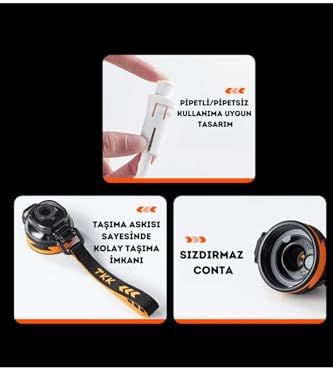 TKK 1600ml Pipetli/Pipetsiz Kullanıma Uygun Taşıma Askılı Sızdırmaz Tritan Sport Matara (Beyaz)