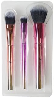3'lü Metalik Makyaj Fırça Seti - 104
