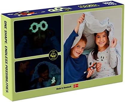 PLUS PLUS 9603808 mini dahiyane yapı oyuncağı, yapı ve parıltı, gece parlayan yapı taşı seti, 360 parça
