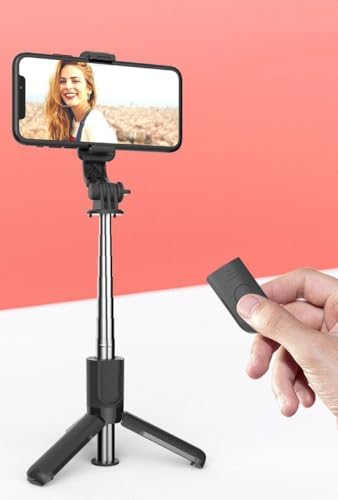 Bluetooth Selfie Stick – 360° Döner, 70 cm Ayarlanabilir Uzunluk, Uzaktan Deklanşör, Hafif ve Katlanabilir Telefon Tutucu, iOS ve Uyumlu | L11 Mini