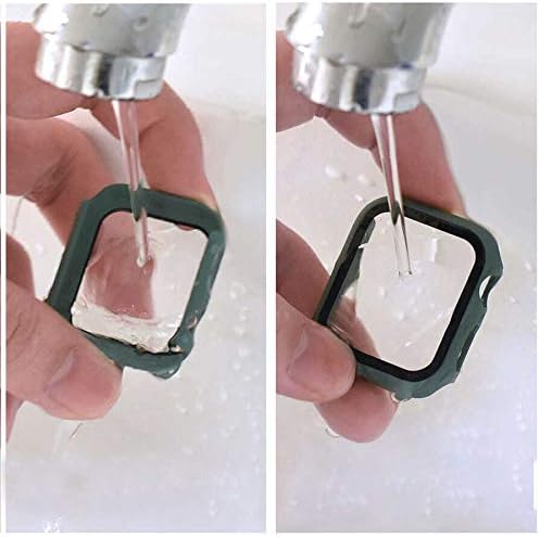 38mm/40mm/41mm/42mm/44mm/45mm/49mm ile Uyumlu Tam Kaplayan Ekran Koruyuculu Çizilmez Darbeye Dayanıklı Kasa Kılıf (Siyah, 40 mm)