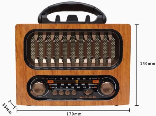 Meier Retro Radyo Taşınabilir Bluetooth Speaker Ve HoparlörM-1930BT(Açık Kahverengi)