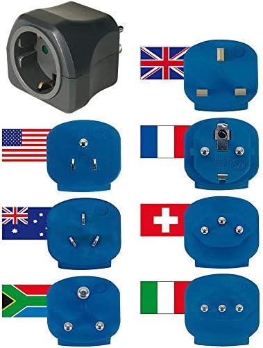 Kontak Korumalı 7 Başlıklı Seyahat Adaptörü