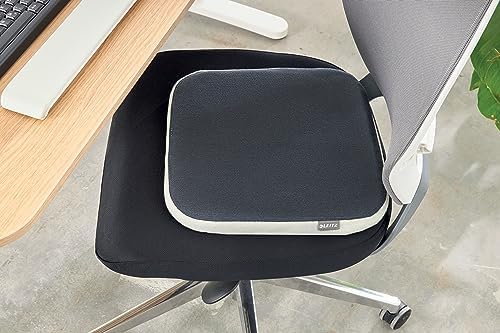 Ergo Balance oturma minderi, ofis sandalyeleri için ergonomik hava yastığı, optimum oturma duruşu ve siyatik rahatlatıcı, vücut duruşunu destekler, Ergo-Serisi, kumaş kılıf kadife grisi,