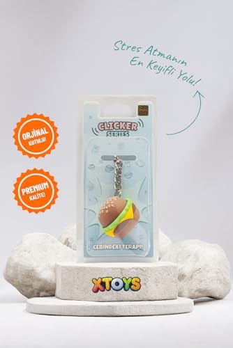 Tıklanabilir Hamburger Giderici Oyuncak, Hediyelik Anahtarlık ve Çanta Aksesuarı | Clickburger