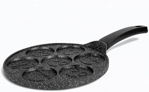 Granit Kaplama Yanmaz Yapışmaz Döküm Gülenyüz Pankek Tavası, Gülenyüz Pankek Tavası 27cm