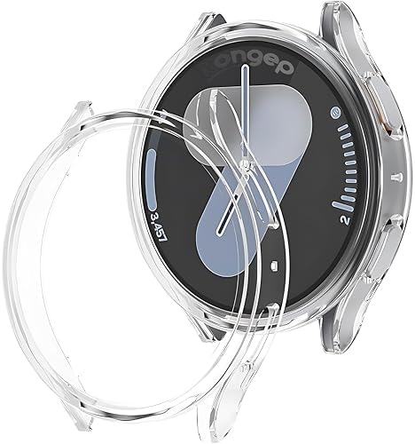 Galaxy 7 44mm için 360° Kasa Koruyucu Yumuşak TPU Kılıf Dokunmatiği ve Netliği Etkilemeyen Galaxy 7 Ekran Koruyucu Kılıf Darbelere Karşı Galaxy 7 44mm Koruma (Şeffaf)