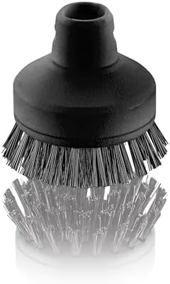 Büyük Yuvarlak Fırça Buharlı Temizleyici, Siyah