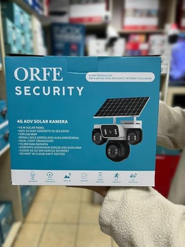 4 Lens Solar Kamera eSİM 7/24 Kayıt Full Renkli