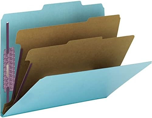 Bağlantı Elemanları ile Basın Tahtası Sınıflandırma Dosya Klasörü, 2 Bölücü, 2 "Genişletme, Mektup Boyutu, Mavi, Kutu başına 10 (14030)