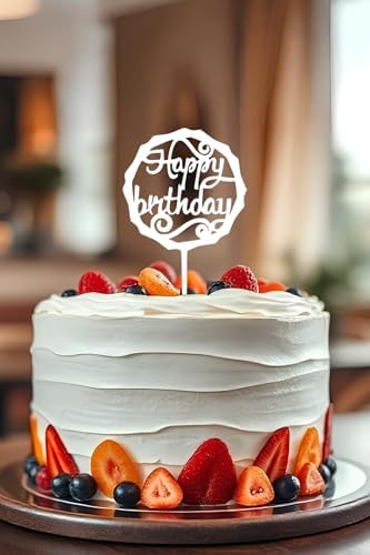 Happy Birthday Doğum Günü Pastası Süsleme, Pasta Süsü, Yeniden Kullanılabilir, OCT17