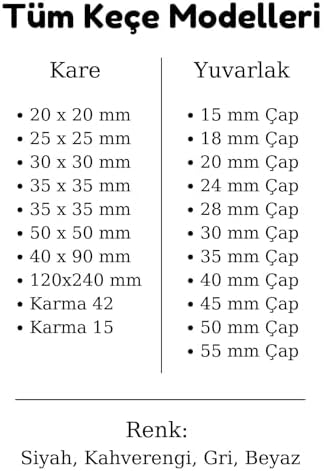 Siyah Keçe 48 Adet 2 Cm Daire Yapışkanlı, Masa, Koltuk Altı Parke Koruma Yuvarlak