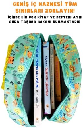 Baby Lisanslı Sevimli Hayvanlar Desenli Tek Bölmeli Anaokul-Kreş için Polyester Bebek Sırt Çantası