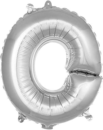 O Harfi 16 İnç Gümüş Renk Folyo Balon 36 CM (Gümüş)