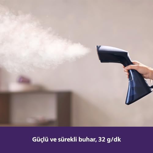 8000 Serisi El Tipi Buharlı Düzleştirici - Bas ve Buharla Yatay veya Askıda, 32g/dk Sürekli Buhar, Tüm Kumaşlarda Güvenli, 60 Saniyede Isınma, 230ml Tank, De-Calc Teknolojisi (GC810/20)