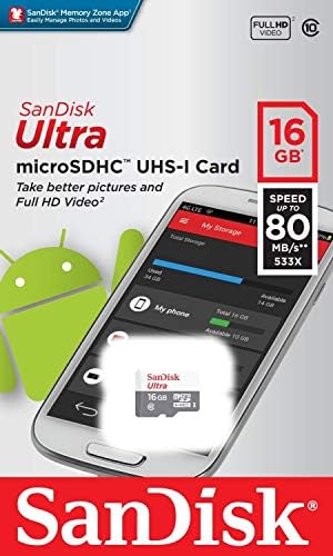 Ultra 16 GB microSDHC Hafıza Kartı, 80MB/sn UHS-I 10 - SDSQUNS-016G-GN3MN