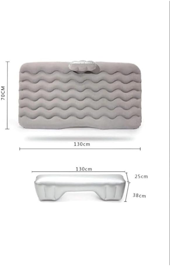 Araç İçi Şişme Yatak – Arka Koltuk Şişme Yatak | Kalınlaştırılmış Taşınabilir Seyahat ve Kamp Yatağı + Hediye Hava Pompası | Evrensel Uyumlu Araba Şişirilebilir Yatak