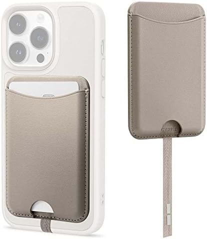 Ciel by için MagSafe özellikli Kartlı Manyetik Cüzdan Kajuk Mag Cream - AFA05260