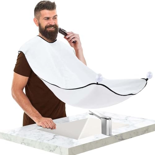 Unisex Saç Sakal Yemek Örtüsü Duş Banyo Temizlik Önlüğü Vantuzlu Aparat Aynaya Fayansa veya Cama Asılabilir Fonksiyonel Sakal Önlüğü