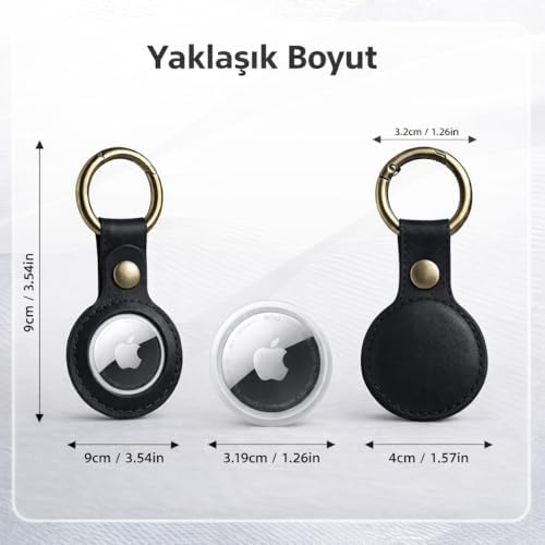 AirTag Deri Anahtarlık, Haiki Gerçek Deri, Anahtarlık Deri