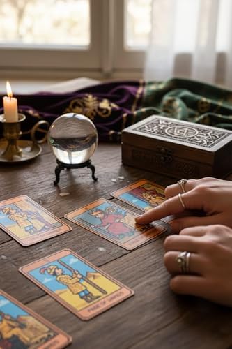 SPELT 78 Kartlı 8-bit Fantasy Deck 5,9 x 9,2 cm Klasik Mini Tarot Destesi Tarot Kartları