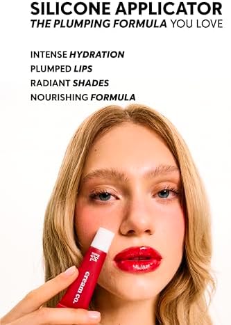 Cream Co. Nemlendirici Parlatıcı 3in1 Lip Balm, Dudak Bakım, Strawberry Sorbet Kırmızı, Hyaluronik Asit Seramid