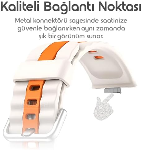 Fit 4/4 Pro/Fit 3 ile Uyumlu Dual Loop Silikon Kordon Premium Yumuşaklıkta Bileği Rahatsız Etmeyen Deformasyona Dayanıklı Çift Renk Yedek Fit 4 Kayışı