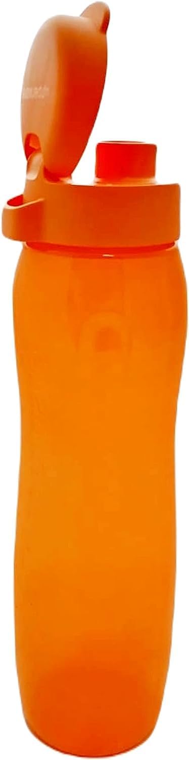 to Go Eco Easy içecek şişesi, 500 ml, turuncu, klipsli kilitli ve saplı, yuvarlak ve dar şişe, EcoEasy Öko