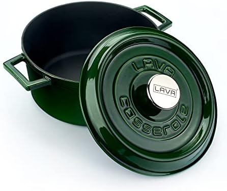 Metal Premium Serisi - Döküm Yuvarlak Tencere, 24 cm, Majolik Yeşil