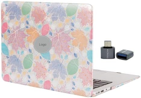 Air 13 inç Kılıf – M1 A2337, Retina A2179, A1932 Uyumlu, Sert Koruma Kapak – ID  Air ile Uyumlu – Ultra İnce & Şık Tasarım Deri Kumaş Kaplama Leaf