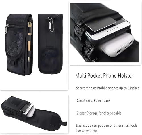 Cep Telefonu Kılıfı, Büyük Akıllı Telefon Kılıfı, Çok Amaçlı Telefon Kemer Kılıfı, Taşıma Çantası, Kemer Halkası Kılıfı, Bel Cebi, Yürüyüş, Kamp, Barbekü ve Kurtarma İçin Erkekler İçin Temel
